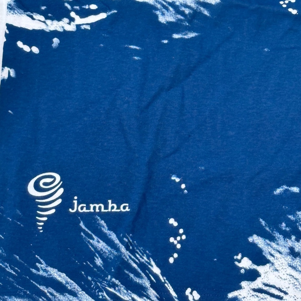 Jamba Juice Blue and White Graphic Surf T-Shirt - Picture 2 of 4